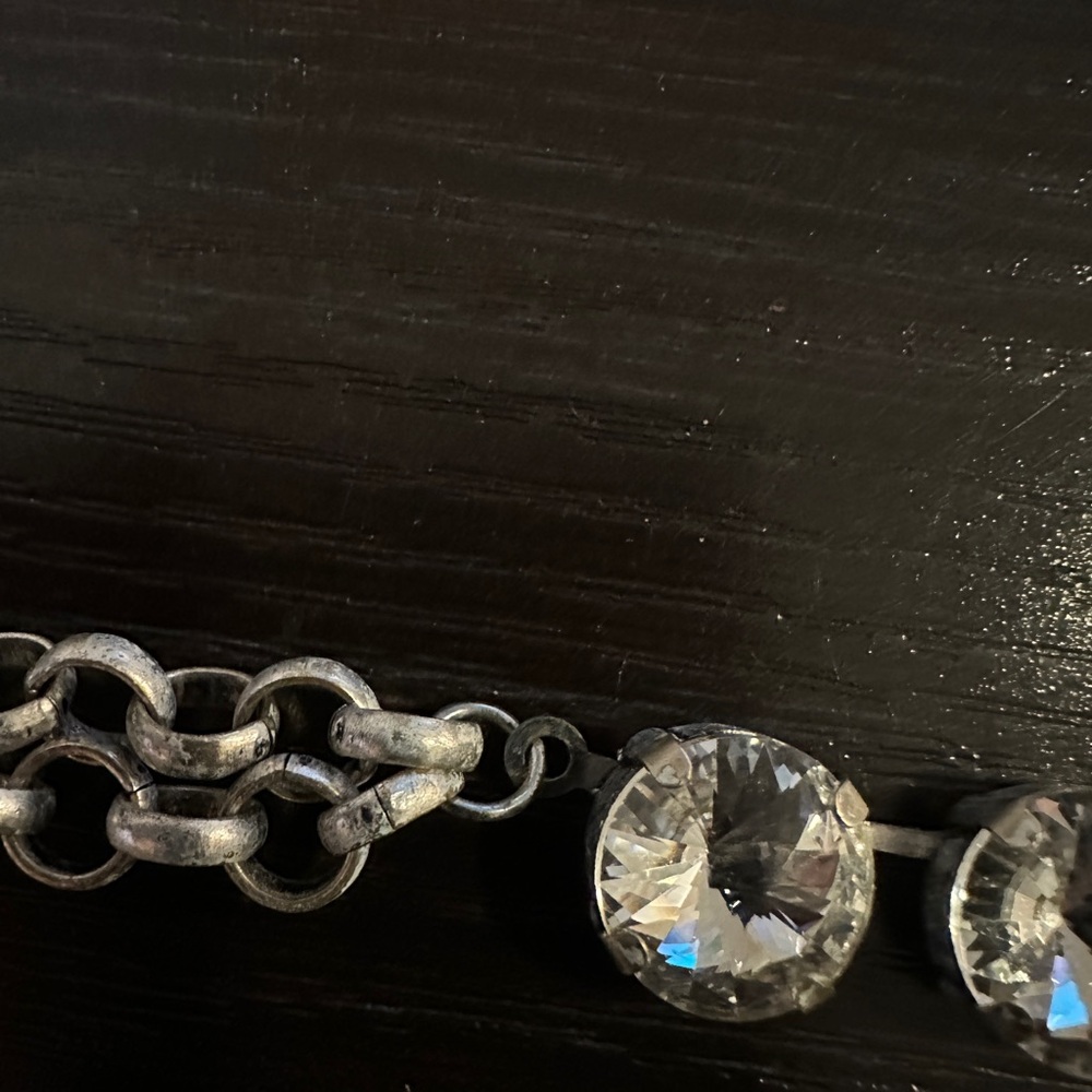 Crystal & Silver statement necklace - Picture 10 of 13